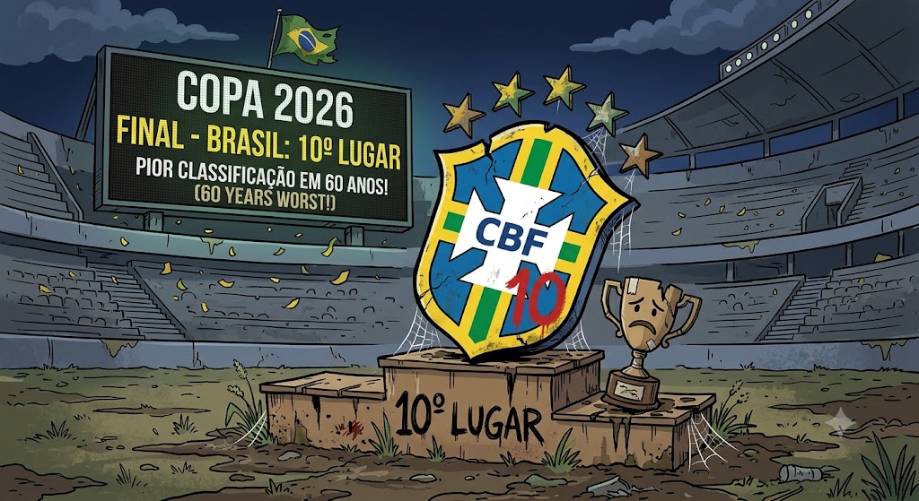 Brasil termina a Copa em 10º e tem pior classificação final em 60 anos